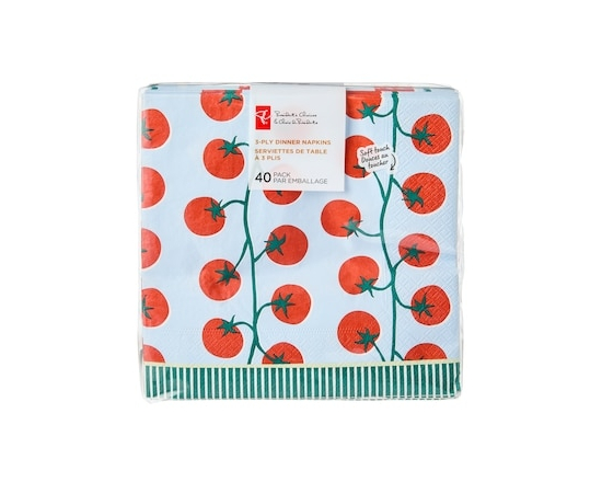 3 Ply Dinner Napkins 40 Pack - Tomatoes - 40.0 EA
