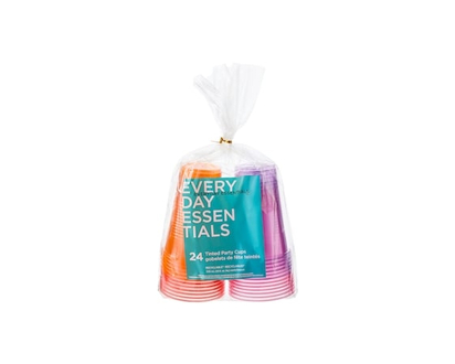 Tinted Party Cups 24 Pack - Warm - 24.0 EA