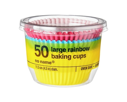 No Name Large Rainbow Baking Cups 50 Pack - 50.0 EA