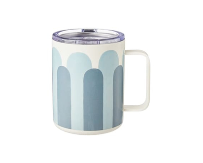 Desk Mug with Lid - Blue - 1.0 EA