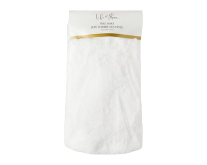 Life at Home Faux Fur Tree Skirt 48 in - White - 1.0 EA