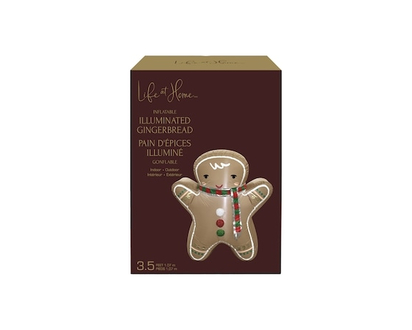 Bonhomme en pain d’épice illuminé gonflable 3,5 pi - 1.0 EA