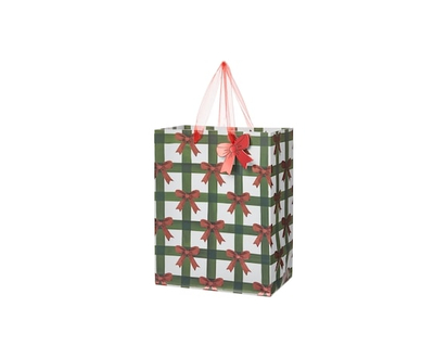 Sac cadeau de taille moyenne – carreaux et boucles - 1.0 EA