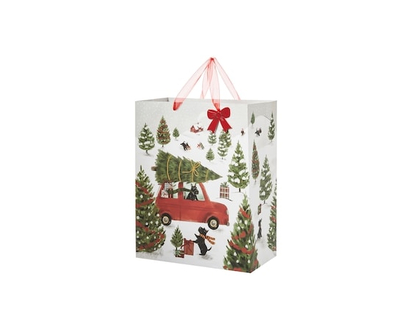 Life at Home Large Gift Bag - Scottie Tree Farm - 1.0 EA