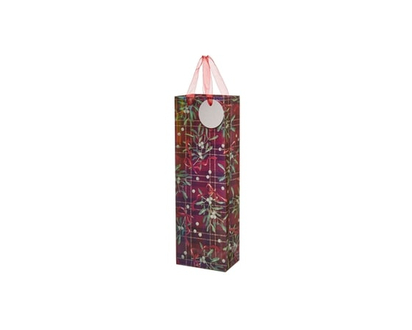 Life at Home Bottle Gift Bag - Mistletoes - 1.0 EA