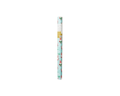Life at Home Jumbo Heavyweight Gift Wrap - Mini Santas - 1.0 EA
