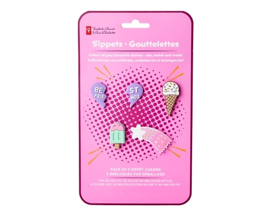 Sippet Charms 5 Pack - Pink - 1.0 EA