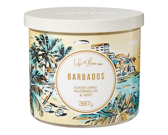 Barbados Scented 3-Wick Candle - 1.0 EA