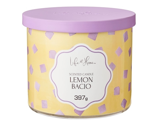 Lemon Bacio Scented 3-Wick Candle - 1.0 EA