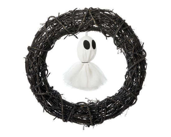 Life at Home LED Halloween Rattan Wreath - 1.0 EA