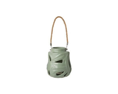 LED Ceramic Lantern - Sage - 1.0 EA