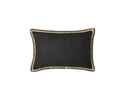 Decorative Oblong Patio Cushion - Black - 1.0 EA