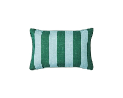 Decorative Oblong Patio Cushion - Green Stripes - 1.0 EA