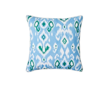 Decorative Patio Cushion - Blue Ikat - 1.0 EA
