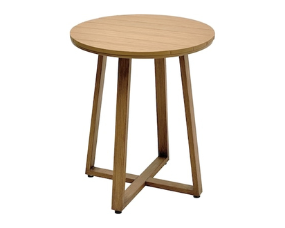 Round Slat Top Accent Table - Tan - 1.0 EA