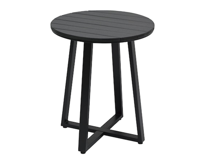Round Slat Top Accent Table - Black - 1.0 EA