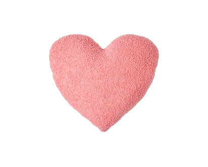 Autres marques contrôlées – GM Coussin en forme de cœur en similisherpa – rose - 1.0 EA