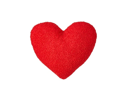 Autres marques contrôlées – GM Coussin en forme de cœur en similisherpa – rouge - 1.0 EA