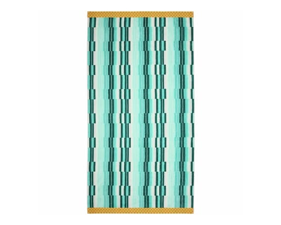 Cotton Beach Towel - Aqua Stripe - 1.0 EA