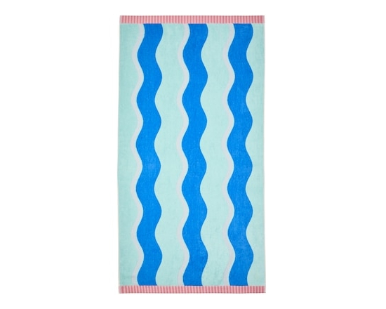 Cotton Beach Towel - Waves - 1.0 EA