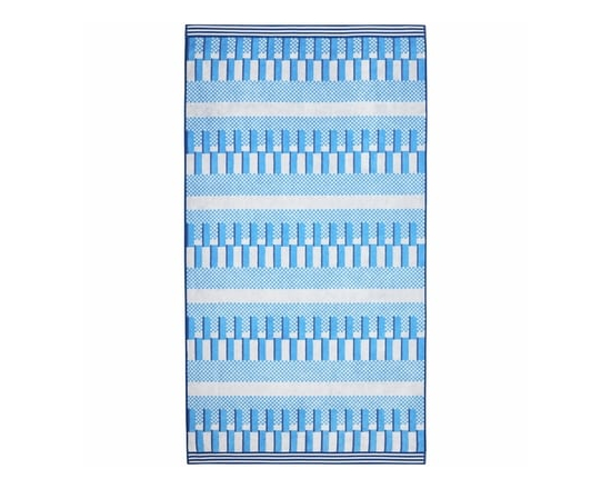 Cotton Beach Towel - Blue Stripe - 1.0 EA