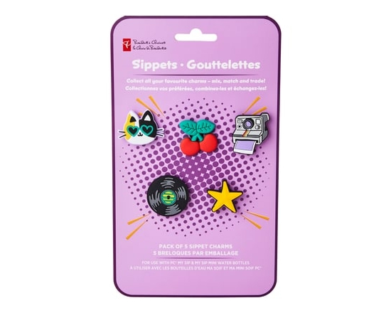 Sippet Charms 5 Pack - Purple - 1.0 EA