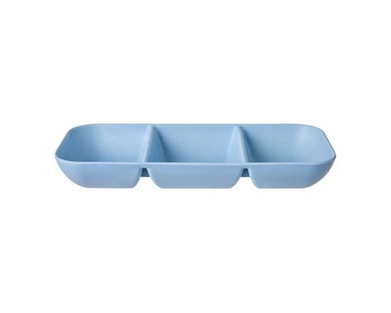 3 Divided Snack Platter - Coast Blue - 1.0 EA
