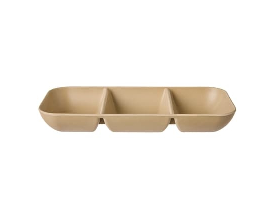 3 Divided Snack Platter - Coast Taupe - 1.0 EA