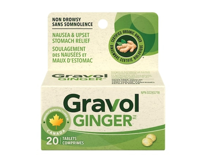 Gravol Ginger Non-Drowsy Tablets - 20 TAB