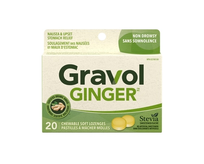 Gravol Ginger Natural Source Chewable Lozenges - 20 LOZ