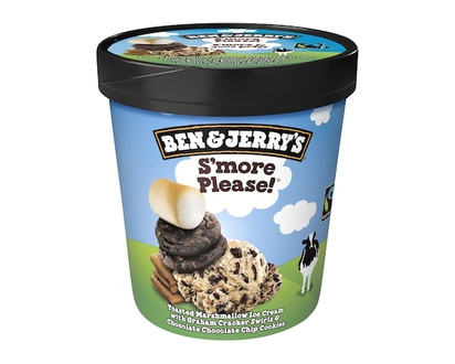 Ben & Jerry's Ice Cream with Fairtrade Ingredients S'More Please! Non-Gmo - 473.0 ML