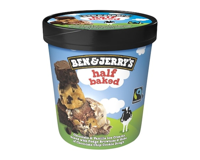 Ben & Jerry's Ice Cream with Fairtrade Ingredients Half Baked® Non-Gmo - 473.0 ML