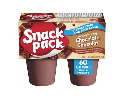 Snackpack Snack Pack, Pudding, No Sugar Added Chocolate - 99.0 G