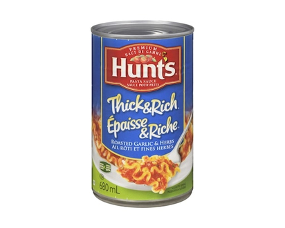 Hunt's Thick & Rich Pasta Sauce, Roasted Garlic & Herbs - 680.0 ML