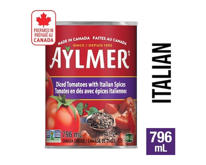 Aylmer Diced Tomatoes with Italian Spices - 796.0 ML