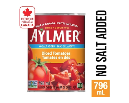 Aylmer Tomatoes Diced, No Salt Added - 796.0 ML