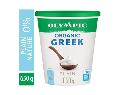 Olympic Organic Greek Plain Yogurt 0% - 650.0 G