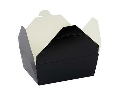 C.E. Elite Black Takeout PE Box #8 (15.2 X 11.8 X 6.2cm) - 50.0 EA