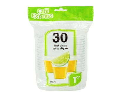 Conglom 1oz Plastic Shooter Cups 30/Pack - 1.0 EA