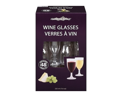 Argentina Plastic Wine Glasses 48/Pack - 4.0 EA