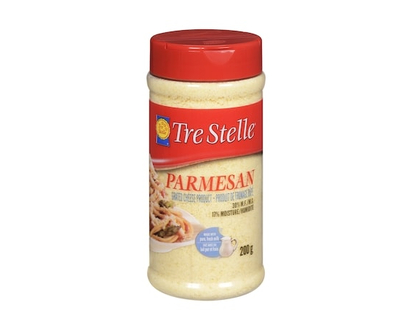 Tre Stelle Grated Cheese, 100% Parmesan - 200.0 G