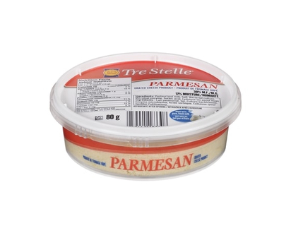 Tre Stelle 100% Parmesan 31% M.F. Cheese Grated - 80.0 G