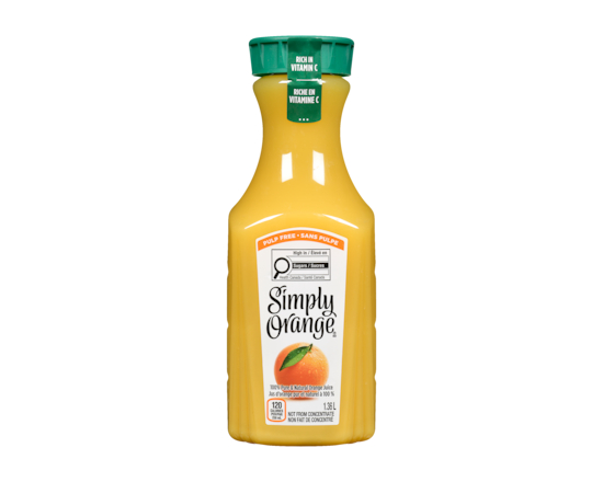 100% Pure & Natural Orange Juice Pulp Free - 1.36 L