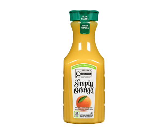 100% Pure & Natural Orange Juice With Pulp - 1.36 L
