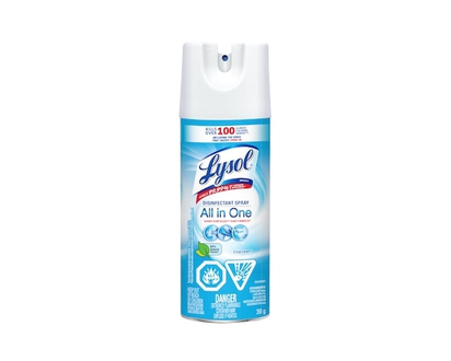 Lysol Disinfectant Spray, Crisp Linen, Disinfect and Eliminate Odours on Hard Surfaces & Fabrics - 350.0 G