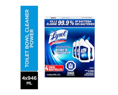 Lysol Bathroom Cleaning- Toilet Bowl Cleaner, Power, Family Pack, 10X Cleaning Power - 946.0 ML