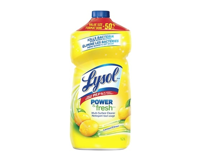 Lysol All Purpose Cleaner, Pour, Lemon, Multi Surface Cleaner - 1.2 L
