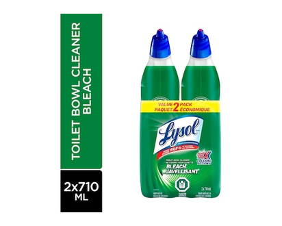 Lysol Toilet Bowl Cleaner Bleach,2-Pack - 710.0 ML