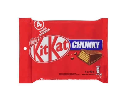 Nestle Emballage de gaufrettes chocolat au lait KitKat Chunky - 196 G