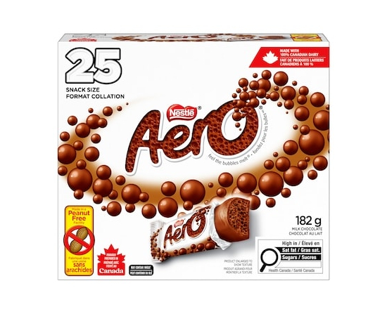 Nestlé Aero Mini Bars, Peanut-free Snack, Wrapped - 182.0 G